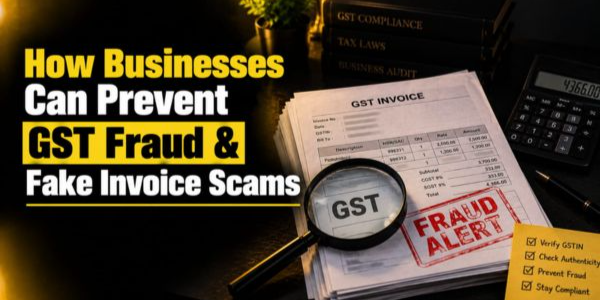 Feature Image for the blog - How Businesses Can Prevent GST Fraud & Fake Invoice Scams